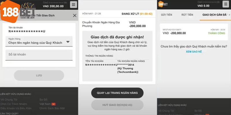 Người chơi cần hoàn tất hồ sơ tài khoản để rút tiền